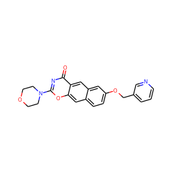 O=c1nc(N2CCOCC2)oc2cc3ccc(OCc4cccnc4)cc3cc12 ZINC000072177047