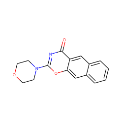 O=c1nc(N2CCOCC2)oc2cc3ccccc3cc12 ZINC000072176594