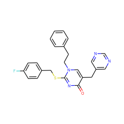 O=c1nc(SCc2ccc(F)cc2)n(CCc2ccccc2)cc1Cc1cncnc1 ZINC000026570971