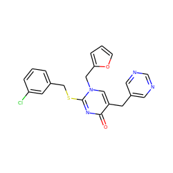 O=c1nc(SCc2cccc(Cl)c2)n(Cc2ccco2)cc1Cc1cncnc1 ZINC000026575822