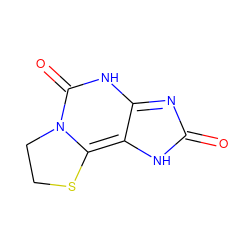 O=c1nc2[nH]c(=O)n3c(c-2[nH]1)SCC3 ZINC000013756654