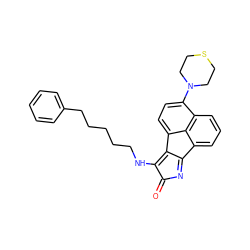 O=c1nc2c3cccc4c(N5CCSCC5)ccc(c-2c1NCCCCCc1ccccc1)c43 ZINC000095594032