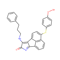 O=c1nc2c3cccc4c(Sc5ccc(OO)cc5)ccc(c-2c1NCCCc1ccccc1)c43 ZINC000095594309