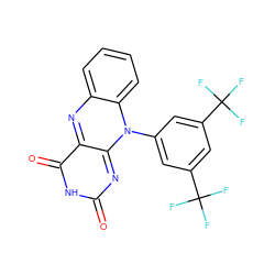 O=c1nc2n(-c3cc(C(F)(F)F)cc(C(F)(F)F)c3)c3ccccc3nc-2c(=O)[nH]1 ZINC000013755537