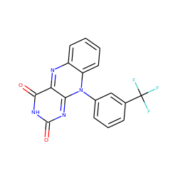 O=c1nc2n(-c3cccc(C(F)(F)F)c3)c3ccccc3nc-2c(=O)[nH]1 ZINC000013755536