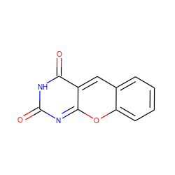 O=c1nc2oc3ccccc3cc-2c(=O)[nH]1 ZINC000001280587