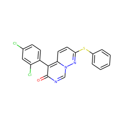 O=c1ncn2nc(Sc3ccccc3)ccc2c1-c1ccc(Cl)cc1Cl ZINC000002004433