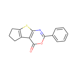 O=c1oc(-c2ccccc2)nc2sc3c(c12)CCC3 ZINC000000061457