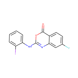 O=c1oc(Nc2ccccc2I)nc2cc(F)ccc12 ZINC000001485519