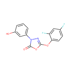 O=c1oc(Oc2ccc(F)cc2F)nn1-c1cccc(O)c1 ZINC000169326835