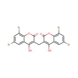 O=c1oc2c(Br)cc(Br)cc2c(O)c1Cc1c(O)c2cc(Br)cc(Br)c2oc1=O ZINC000049679408