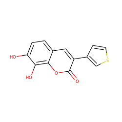 O=c1oc2c(O)c(O)ccc2cc1-c1ccsc1 ZINC000034548940