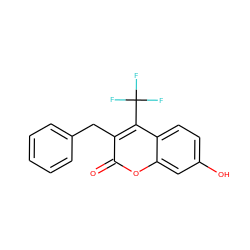 O=c1oc2cc(O)ccc2c(C(F)(F)F)c1Cc1ccccc1 ZINC000045339019