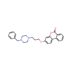 O=c1oc2cc(OCCCN3CCN(Cc4ccccc4)CC3)ccc2c2ccccc12 ZINC000217119710