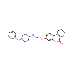 O=c1oc2cc(OCCNC3CCN(Cc4ccccc4)CC3)ccc2c2c1CCCC2 ZINC000653696876