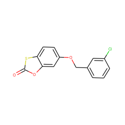 O=c1oc2cc(OCc3cccc(Cl)c3)ccc2s1 ZINC000005749813