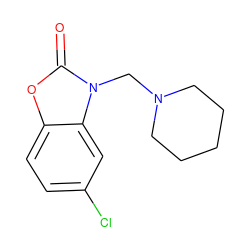 O=c1oc2ccc(Cl)cc2n1CN1CCCCC1 ZINC000000187248