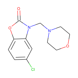 O=c1oc2ccc(Cl)cc2n1CN1CCOCC1 ZINC000019939875