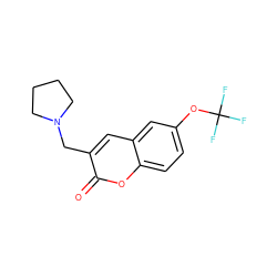 O=c1oc2ccc(OC(F)(F)F)cc2cc1CN1CCCC1 ZINC000103271302