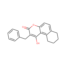 O=c1oc2ccc3c(c2c(O)c1Cc1ccccc1)CCCC3 ZINC000045284805