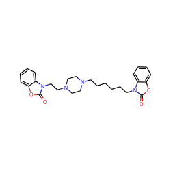 O=c1oc2ccccc2n1CCCCCCN1CCN(CCn2c(=O)oc3ccccc32)CC1 ZINC000473085928