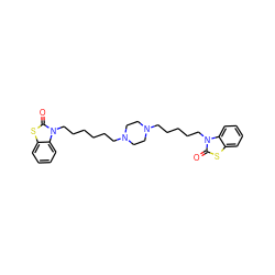 O=c1sc2ccccc2n1CCCCCCN1CCN(CCCCCn2c(=O)sc3ccccc32)CC1 ZINC000473083138