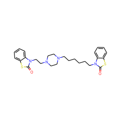 O=c1sc2ccccc2n1CCCCCCN1CCN(CCn2c(=O)sc3ccccc32)CC1 ZINC000473085949