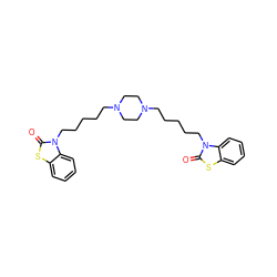 O=c1sc2ccccc2n1CCCCCN1CCN(CCCCCn2c(=O)sc3ccccc32)CC1 ZINC000473082330