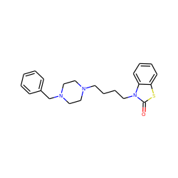 O=c1sc2ccccc2n1CCCCN1CCN(Cc2ccccc2)CC1 ZINC000299824880