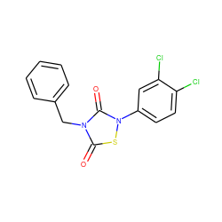 O=c1sn(-c2ccc(Cl)c(Cl)c2)c(=O)n1Cc1ccccc1 ZINC000084710246