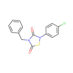 O=c1sn(-c2ccc(Cl)cc2)c(=O)n1Cc1ccccc1 ZINC000084669694