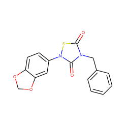 O=c1sn(-c2ccc3c(c2)OCO3)c(=O)n1Cc1ccccc1 ZINC000013985232