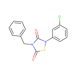 O=c1sn(-c2cccc(Cl)c2)c(=O)n1Cc1ccccc1 ZINC000084713704