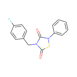 O=c1sn(-c2ccccc2)c(=O)n1Cc1ccc(F)cc1 ZINC000084705747