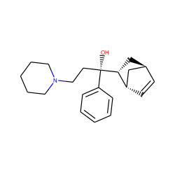 O[C@@](CCN1CCCCC1)(c1ccccc1)[C@@H]1C[C@H]2C=C[C@H]1C2 ZINC000100014940