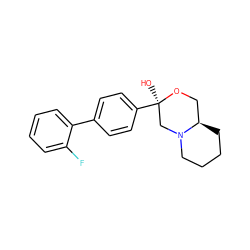 O[C@@]1(c2ccc(-c3ccccc3F)cc2)CN2CCCC[C@@H]2CO1 ZINC000040835731