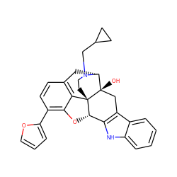 O[C@@]12Cc3c([nH]c4ccccc34)[C@@H]3Oc4c(-c5ccco5)ccc5c4[C@@]31CCN(CC1CC1)[C@@H]2C5 ZINC000027894039