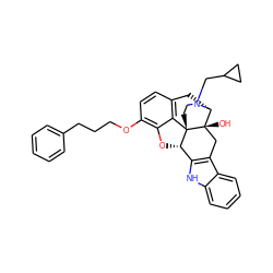 O[C@@]12Cc3c([nH]c4ccccc34)[C@@H]3Oc4c(OCCCc5ccccc5)ccc5c4[C@@]31CCN(CC1CC1)[C@@H]2C5 ZINC000027095598