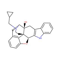 O[C@@]12Cc3c([nH]c4ccccc34)[C@H]3Oc4cccc5c4[C@@]31CCN(CC1CC1)[C@@H]2C5 ZINC000028523220