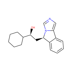 O[C@@H](C[C@@H]1c2ccccc2-c2cncn21)C1CCCCC1 ZINC000095616581