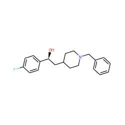 O[C@@H](CC1CCN(Cc2ccccc2)CC1)c1ccc(F)cc1 ZINC000000014992