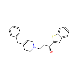 O[C@@H](CCN1CC=C(Cc2ccccc2)CC1)c1cc2ccccc2s1 ZINC000084669198