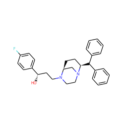 O[C@@H](CCN1CCN2C[C@@H]1CC[C@H]2C(c1ccccc1)c1ccccc1)c1ccc(F)cc1 ZINC000029056362