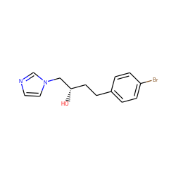 O[C@@H](CCc1ccc(Br)cc1)Cn1ccnc1 ZINC000028648037