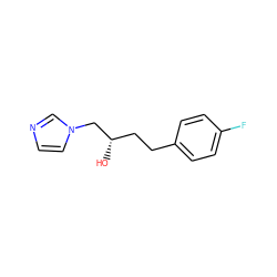 O[C@@H](CCc1ccc(F)cc1)Cn1ccnc1 ZINC000028648018