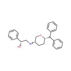 O[C@@H](CN[C@H]1CC[C@@H](C(c2ccccc2)c2ccccc2)OC1)c1ccccc1 ZINC000071317923