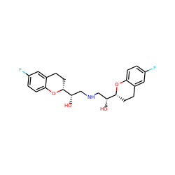 O[C@@H](CNC[C@@H](O)[C@H]1CCc2cc(F)ccc2O1)[C@H]1CCc2cc(F)ccc2O1 ZINC000000607986