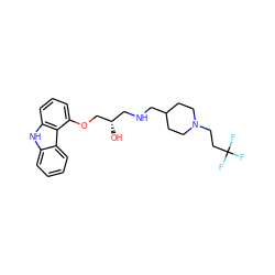 O[C@@H](CNCC1CCN(CCC(F)(F)F)CC1)COc1cccc2[nH]c3ccccc3c12 ZINC000013819005