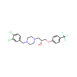 O[C@@H](COc1ccc(C(F)(F)F)cc1)CN1CCN(Cc2ccc(Cl)c(Cl)c2)CC1 ZINC000095591810