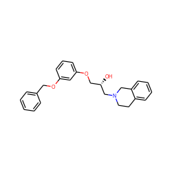 O[C@@H](COc1cccc(OCc2ccccc2)c1)CN1CCc2ccccc2C1 ZINC000219731844